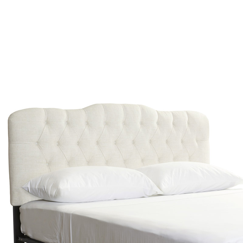 Tête de lit tapissier Danicia, Lin classique talc, Grand