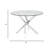 Gupton Round Glass Top Metal Base Dining Table-61086683-52794682