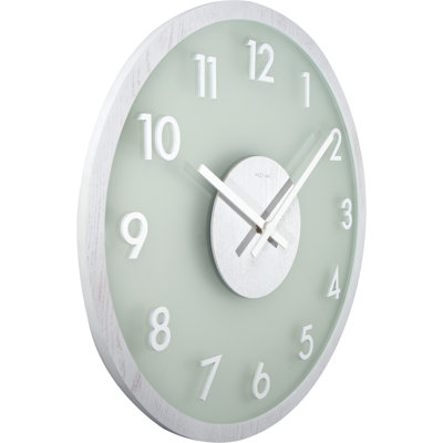 Alexee Glass And Wood Wall Clock