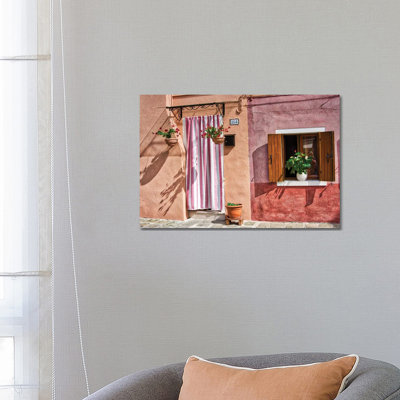 The Vibarant Colos Of A Burano Front Door by Zoe Schumacher - Wrapped Canvas Print