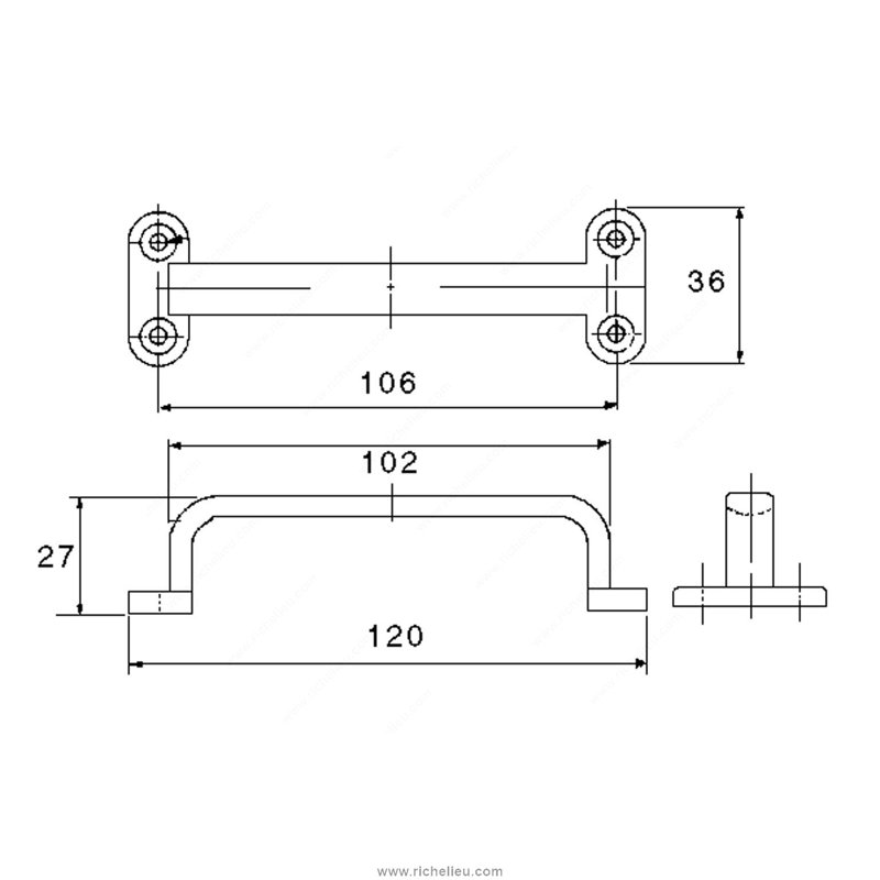 4 3/16" Center to Center Bar Pull