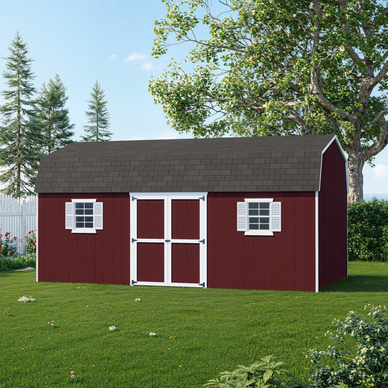 Value Gambrel Workshop Shed, 12x20 Without Floor