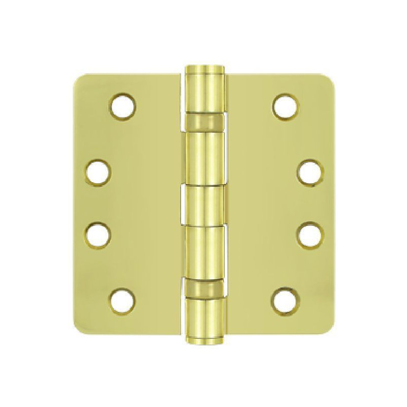 102'' x 102'' Steel Butt Bearing Hinge, Polished Brass