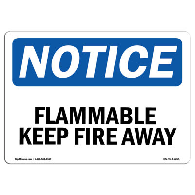 Flammable Keep Fire away Sign