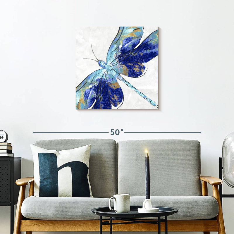 Brampt Blue Dragonfly, 24" H x 24" W