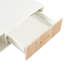 Table basse de salon blanc avec pieds en bois massif et tiroir coulissant pour télécommandes, rangement pour magazines, L 41,92 po x l 21,4 po H 16,05 po, structure, surface concave - convexe, stable-1058402263