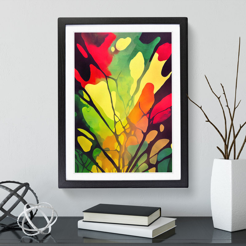Bright Tree - Single Picture Frame Print, 64cm H x 46cm W x 2cm D, Black