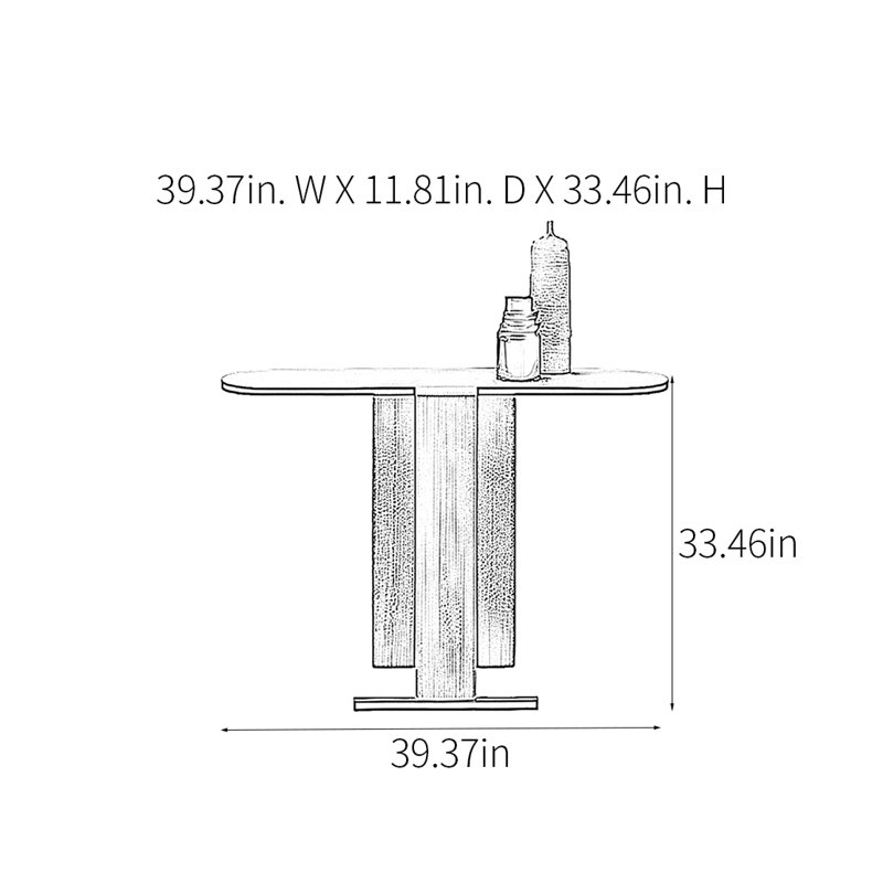 Console Modern Minimalist Art, H 33,46 po x l 39,37 po x P 11,81 po
