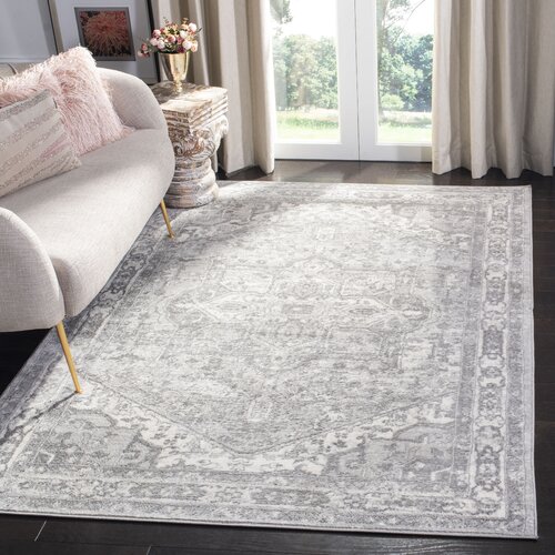 Bungalow Rose Llana Cream/Gray Rug & Reviews | Wayfair