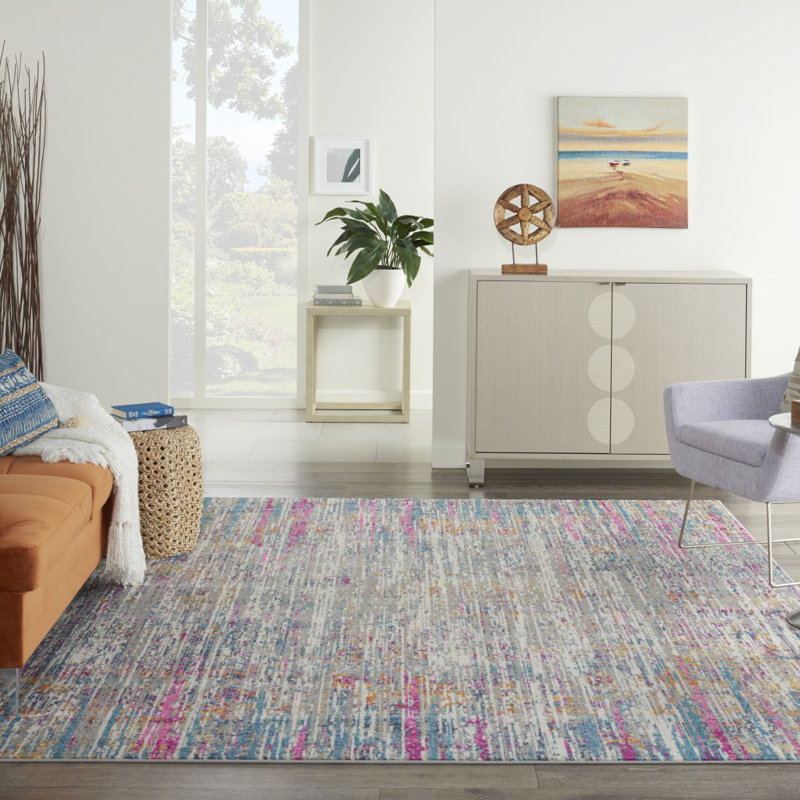 Harrower Abstract Indoor Rug, Rectangle 5'3" x 7'3"