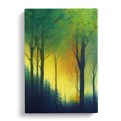 Watercolour Forest No.1 - Wrapped Canvas Painting