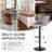 Adjustable Swivel Bar Stools, Counter Height Bar Stool with Footrest, Modern PU Leather Bar Chairs for Kitchen Island, Dining Room, Lightgrey(Set of 2)-255861040-255861046