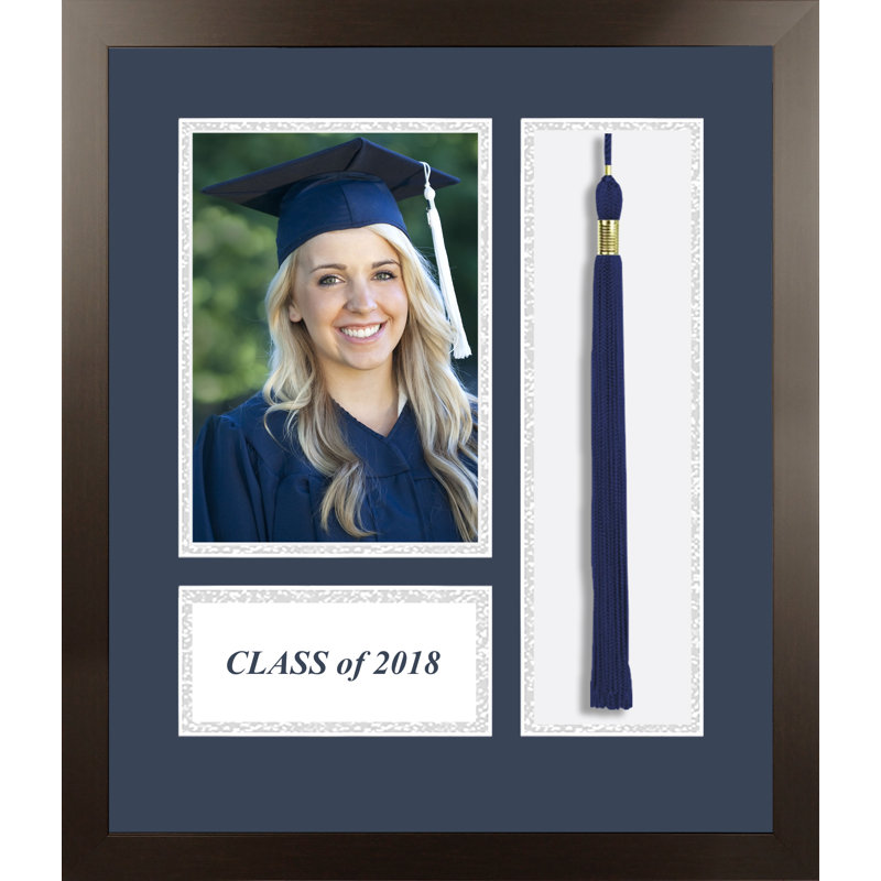 Cadre photo 2018 académique Orear, Cadre espresso bleu marine / argent mat