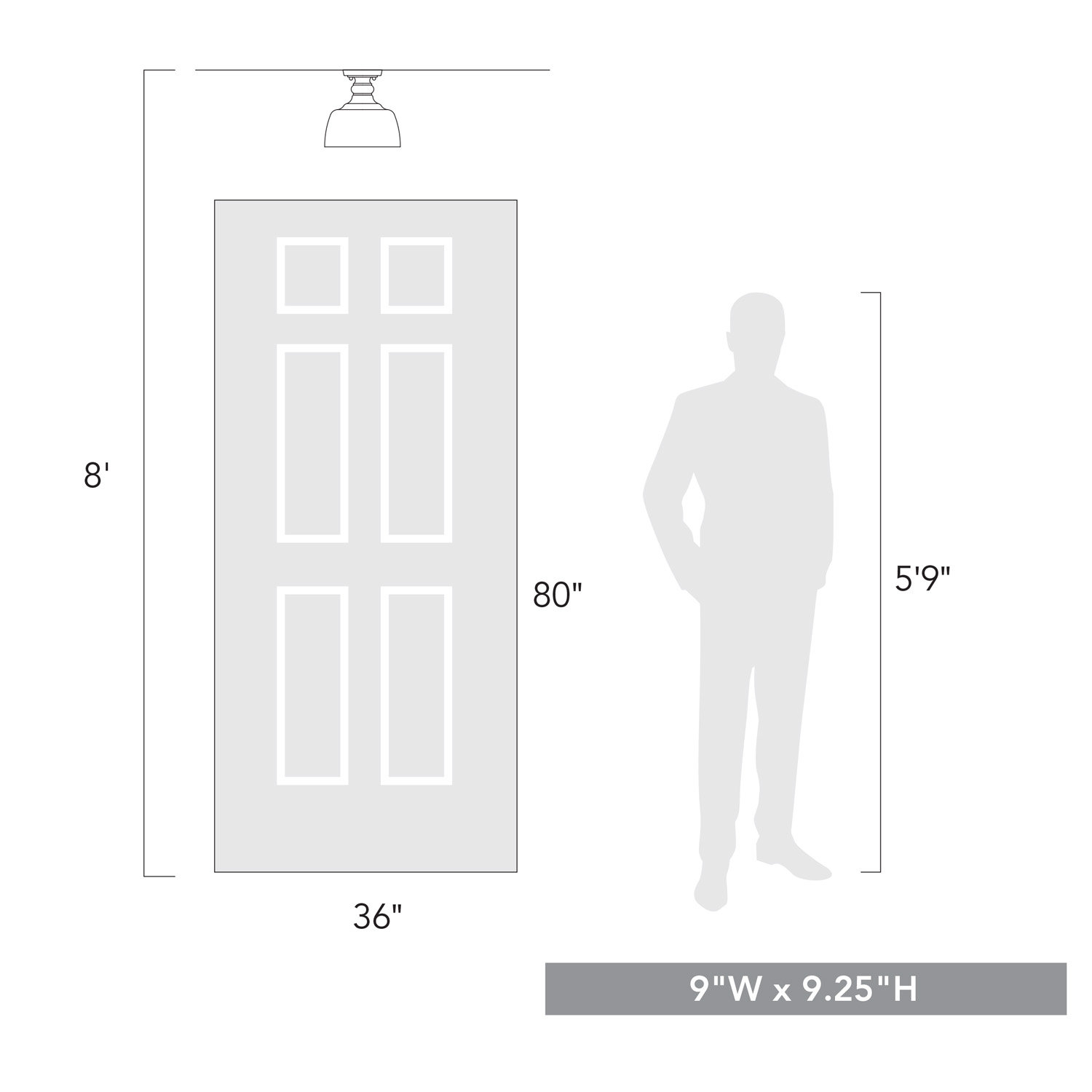 Holmes Single Light Flush Mount, Matte Black