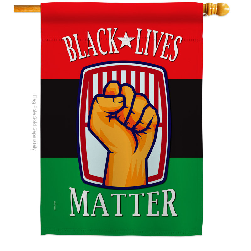 Drapeau de maison en polyester à 2 faces 18,5 po x 13 po black lives matter