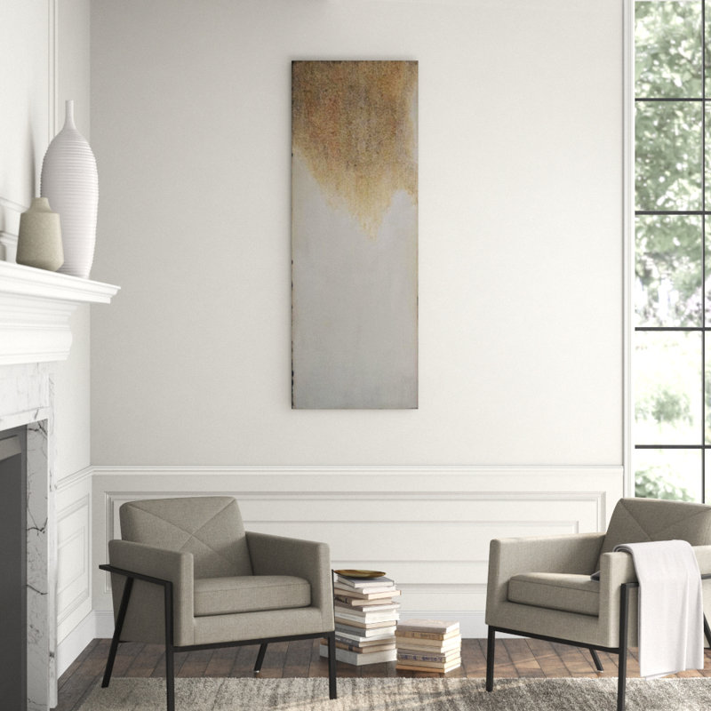 Golden Ferry III Painting by Beverly Fuller, 66" H x 24" W, Hand Painting Glass Coat