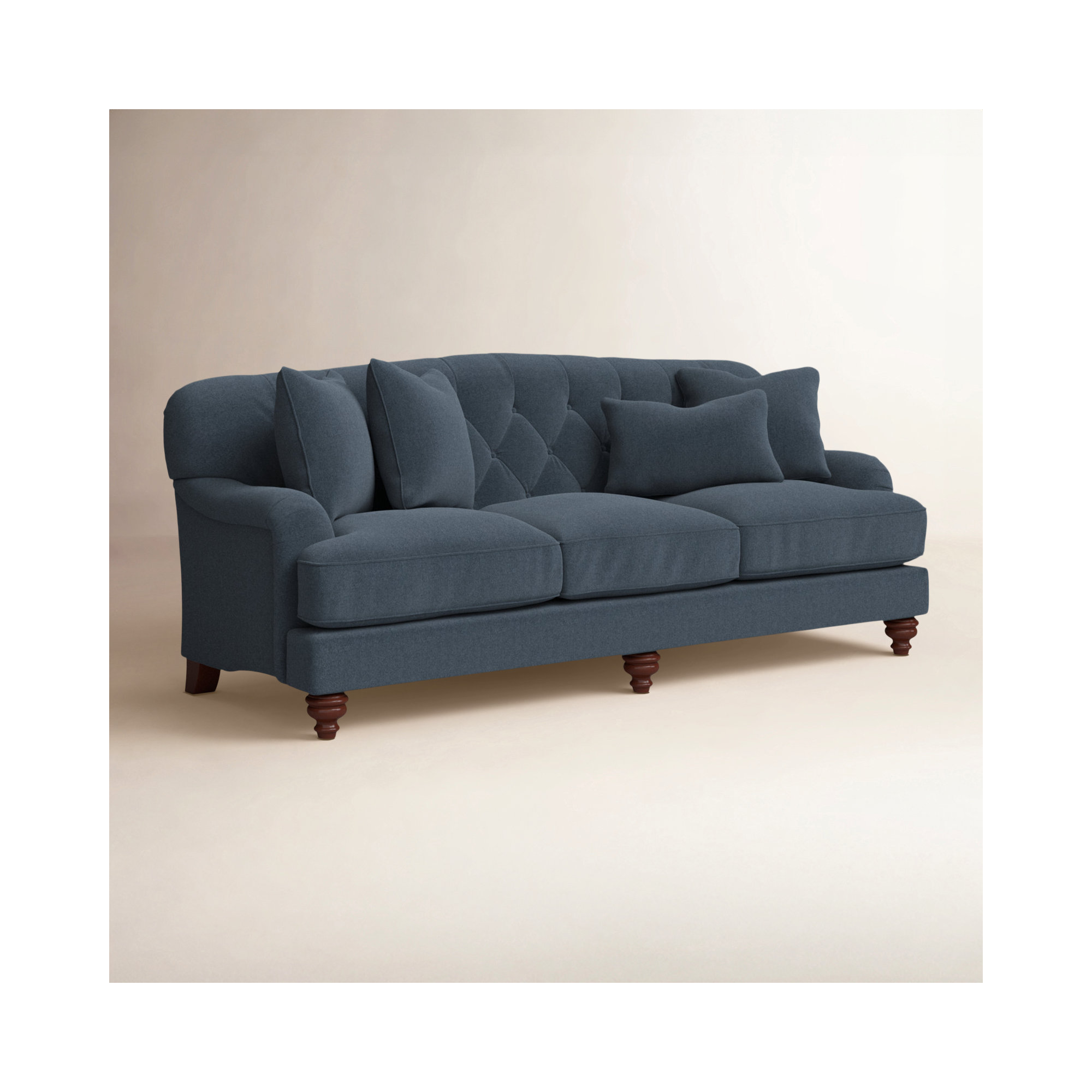Sullivan 90'' Upholstered Sofa, Anello 22 Navy Performance Twill, Manhattan, No