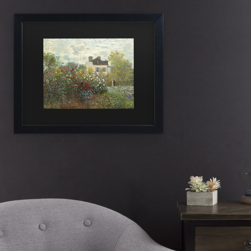 "Le Jardin des artistes", reproduction d'art sur toile, H 16 po x l 20 po x P 0,5 po, Cadre noir
