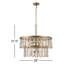 Luminaire suspendu unique en laiton antique à 9 lumières Stasia