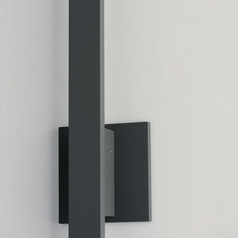 Fixation murale Alumilux, Bronze, H 24 po x l 4,5 po x P 2,25 po