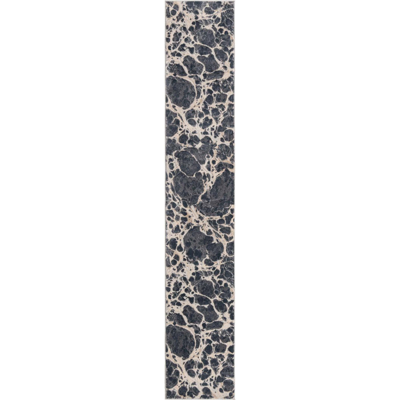 Tapis gris Boutelle, Tapis de couloir 2 pi x 12 pi