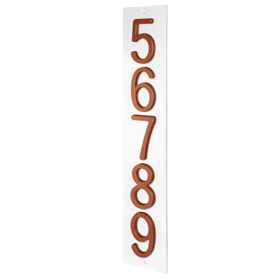Plaque d'adresse verticale en aluminium Royal Shade