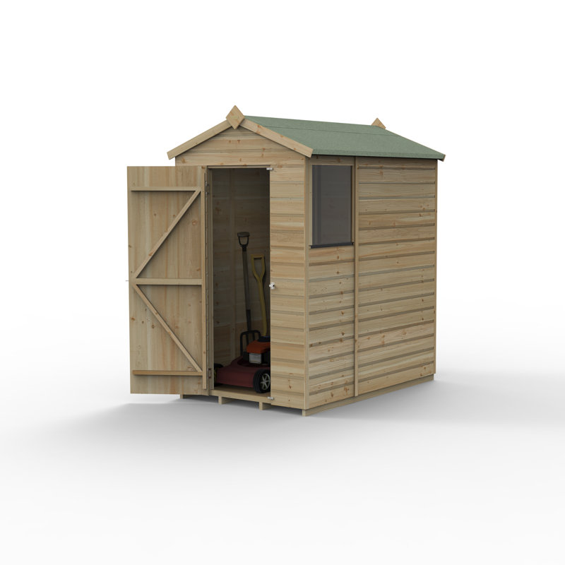 Beckwood 6 ft. 6 in. W x 4 ft. 5 in. D Solid Wood Garden Shed