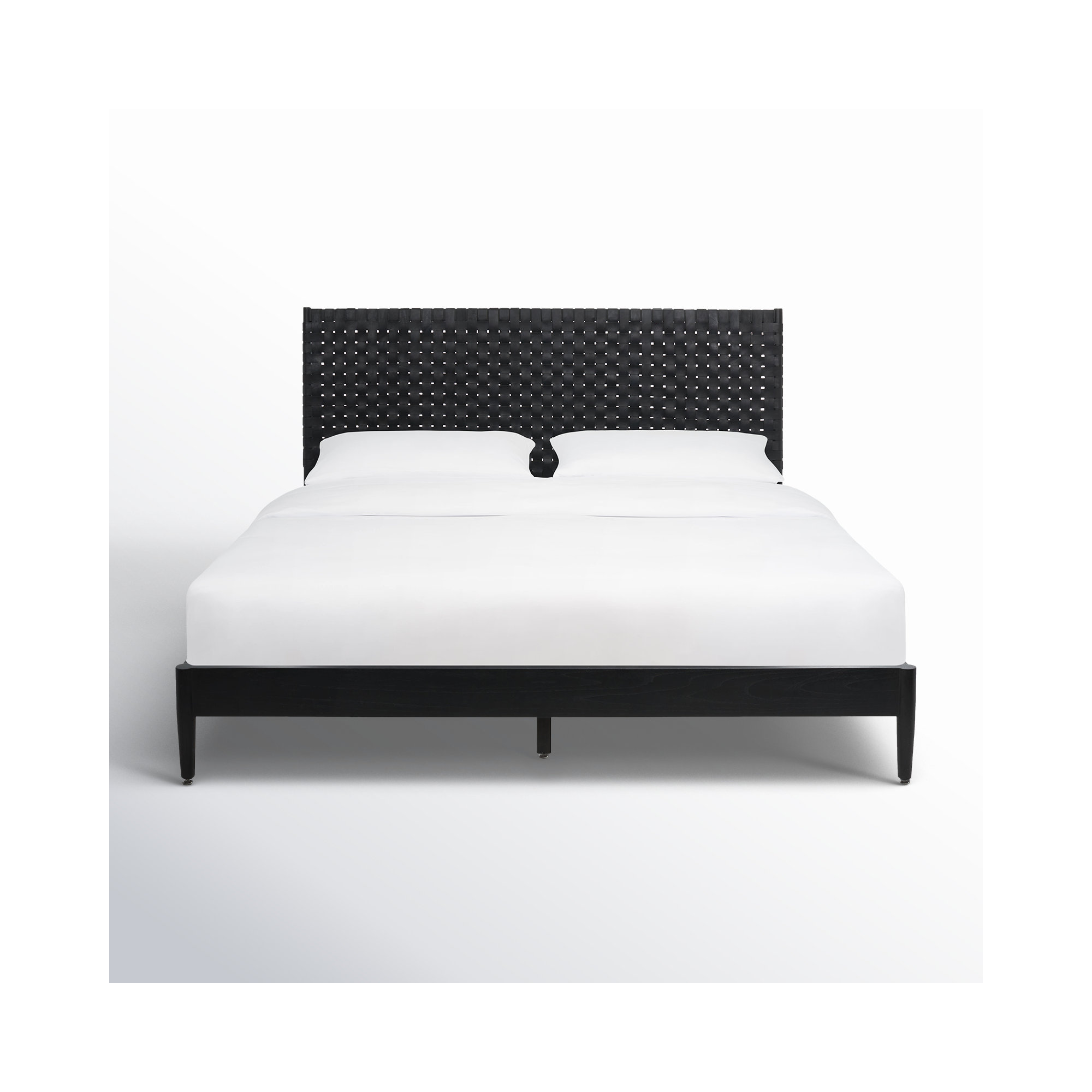 Tamita Leather Bed, Queen, Black