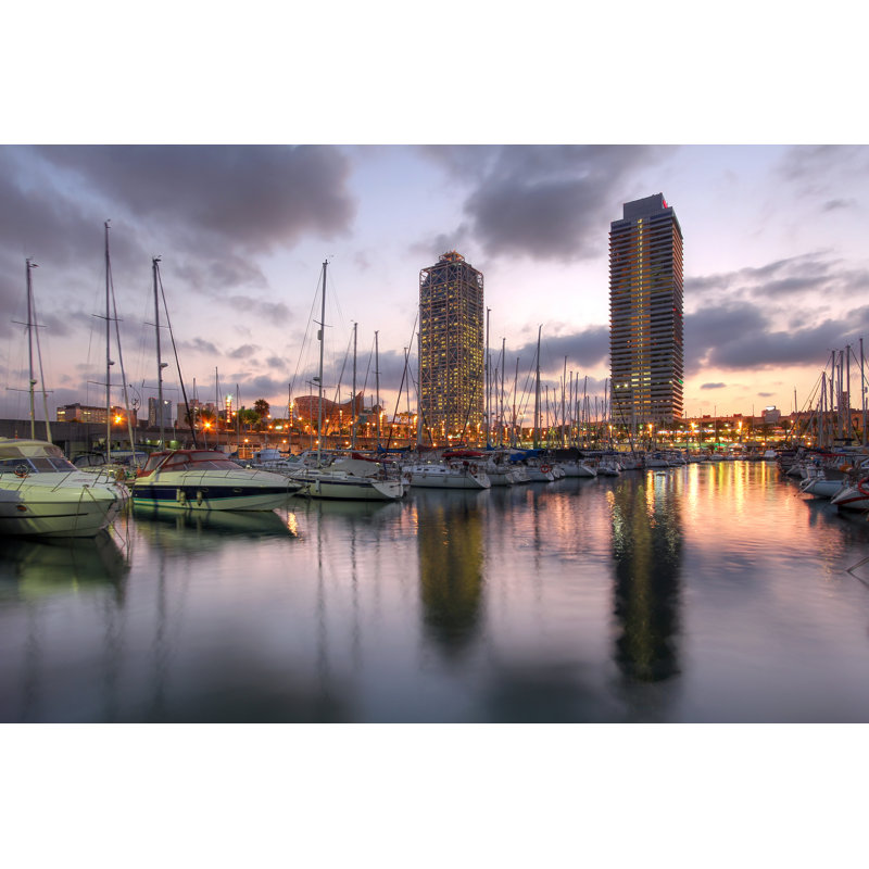 Darrie Barcelona, Spain by Bogdan Lazar - Wrapped Canvas Print, 30cm H x 46cm W 3.8cm D