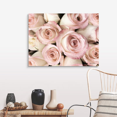 Reproduction de photo sur toile, "Top View-roses roses" par Lori Deiter