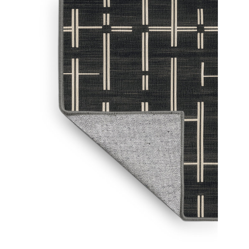 Tapis gris lavable à la machine, Rectangle de 5 pi x 8 pi