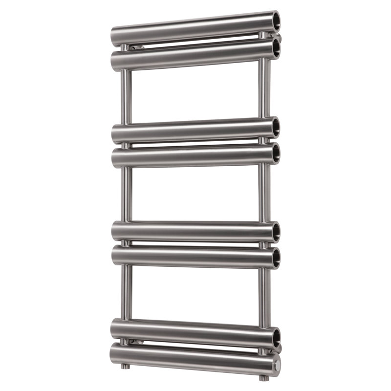 Jalisa Vertical Designer Radiator, Brushed Matt, 70.5cm H x 50cm W x 6cm D