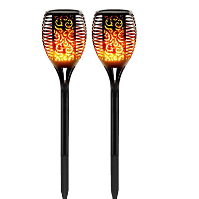 WBM Smart Solar Lights, Waterproof Flickering Flame LED Solar Night Light