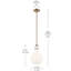 Luminaire suspendu 1 lumière avec verre opale-111187516-111187519-111187520