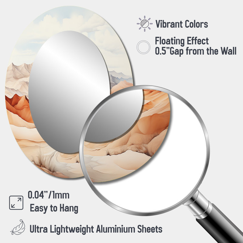 Miroir mural Saharas Desert Silence, 40 po x 30 po
