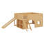 Lit mezzanine bas combiné avec glissade et tablettes-2056298291
