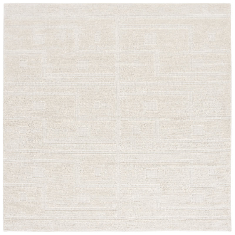 Tapis de couleur unie Kirtiman Performance Performance, Carré 6 pi