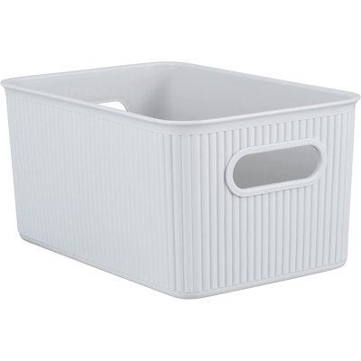 Plastic Ribbed Storage Baskets