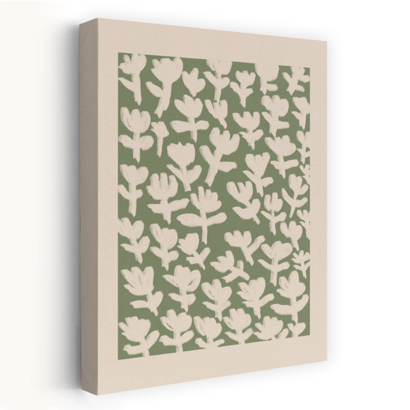 Art mural de sauge vert moderne, H 36 po x l 24 po