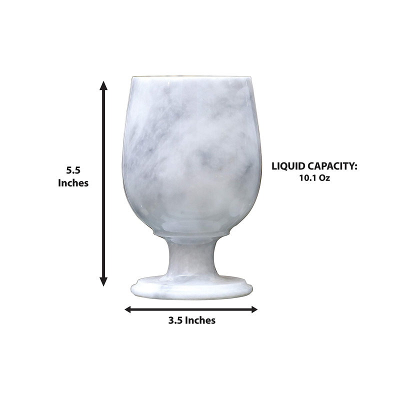 Ensemble de 2 verres à vin Daaniya, Blanc