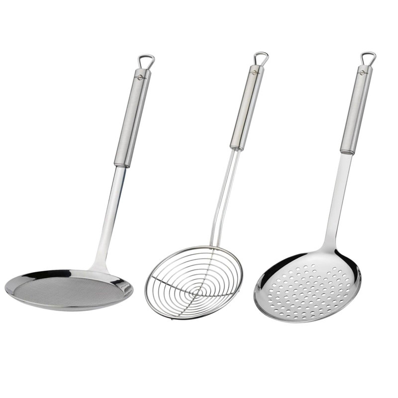 Frieling 3-Piece Stainless Steel Cooking Utensil Set with Ergonomic Handles
