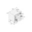 Mobilier de chambre à coucher moderne grand lit 2 x tables de chevet avec lumières DEL et panneau de verre horizontal capitonné argenté-987978222