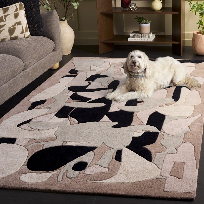 Rodeo Drive 482 laine touffetée à la main à 90%; Tapis abstrait 10% coton, Rectangle de 5 pi x 8 pi