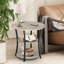 Table de bout haute Jalane avec 2 ports USB, 2 prises de courant et 3 tablettes de rangement à 3 niveaux-46063614