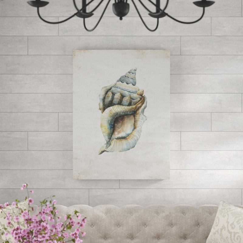 «Shell Compilation II» par Beverly Fuller - impression, Image au pinceau gel, H 40 po x l 30 po x 1,5 po