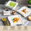Service de table carré en porcelaine 30 pièces, service pour 6-116490923