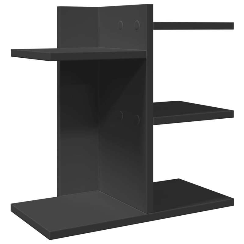 Desk Organiser 42X21.5X42 Cm Engineered Wood, Black