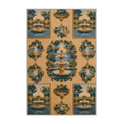 Machine Washable French Brown Area Rug