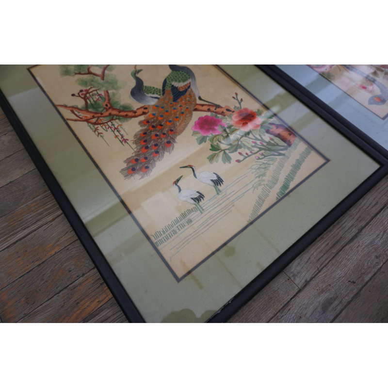 Tapis chinois antique en soie ivoire