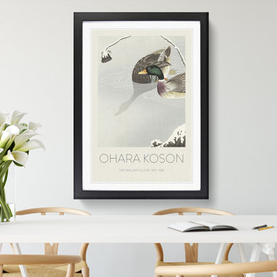 Two Mallard Ducks by Ohara Koson - Picture Frame Art Prints